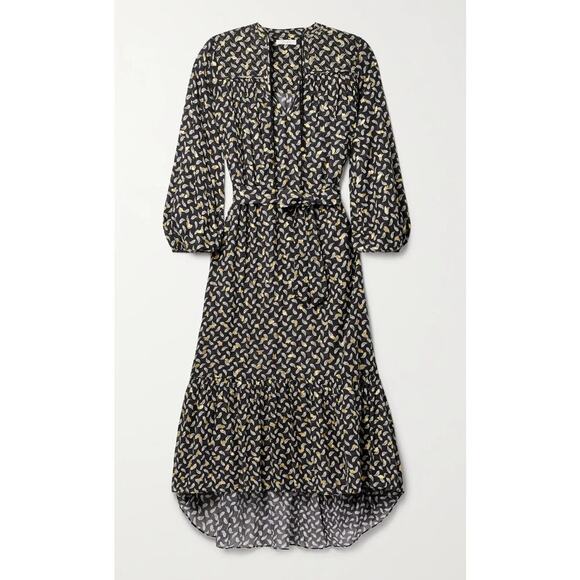 B45 Doen Ivana Midi Dress XS Prairie Boho Cottagecore Romantic Feminine Chic - Picture 3 of 12